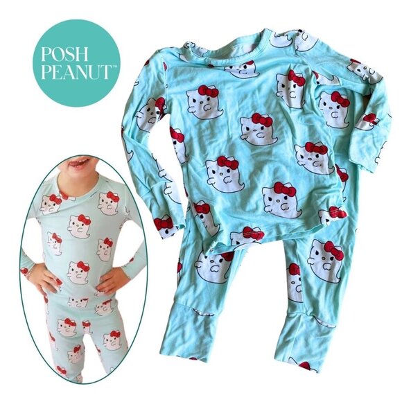Posh Peanut Other - Posh Peanut Bamboo Hello Kitty Halloween Ghosts PJs Pajamas - Size 2T